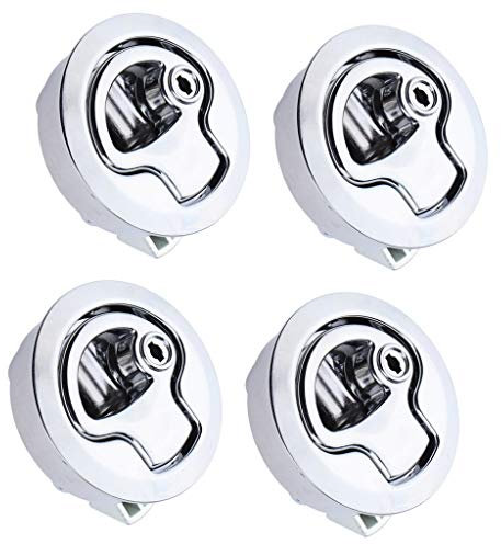 Almencla 4 X Marine Boat 316 Acciaio Inossidabile 2i NCH Flush Pull Hatch Slam Latch Lift Handle con Serratura A Chiave per Barche RV Doors Hardware