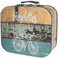 HMF VKO206 Vintage Koffer aus Holz | 25 x 21,5 x 8,5 cm | Klein | Deko Fahrrad