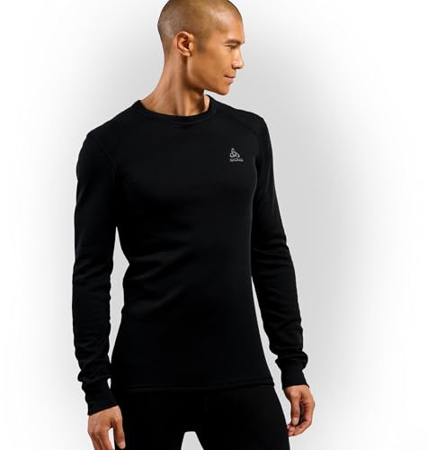 Odlo Thermounterwäsche Active Warm Langarm-Shirt Rundhals Herren | Langarm Thermoshirt | Warme Skiunterwäsche | Funktionsunterwäsche Herren