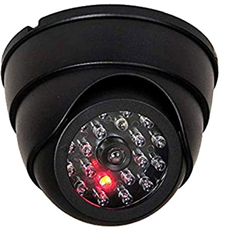 O&W Security Kamera Attrappe, Dummy-Kamera mit Objektiv und Blinkled, Verwendung im Innen- und Außenbereich
