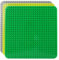 Celawork Placa de construcción grande para bloques de construcción clásicos, placa base, compatible con todas las marcas comunes, juego de placas de 38.3 x 38.3 cm, verde claro, gris).