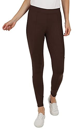 GS Equestrian Womens Silicone Horse Riding Tights (16, Brown)