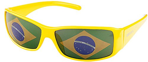 Taffstyle Sonnenbrille Brille Fahne Fussball EM WM Länderflagge Augen Fanartikel Land Flagge Frauen Männer Kinder Basketball Handball Mitgebsel Brasilien