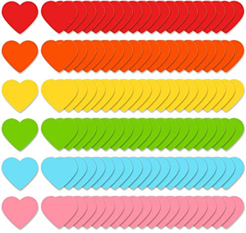 120 Pcs Refrigerator Magnets Colorful Heart Shaped Magnets Dry Board Magnets Childrens Supplies Decorative Magnets for Home Office Refrigerator (6 Color,1.18Inch)