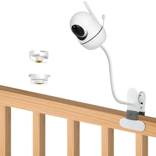 Babyphone-Halterung, kompatibel mit HelloBaby HB6550/HB65/HB66/HB248, ANMEATE SM935E Babyphone-Kamera, 39,9 cm (15,7 Zoll), flexibler Clip-Klemmhalterung, langer Schwanenhals-Arm, Babyphone-Halterung