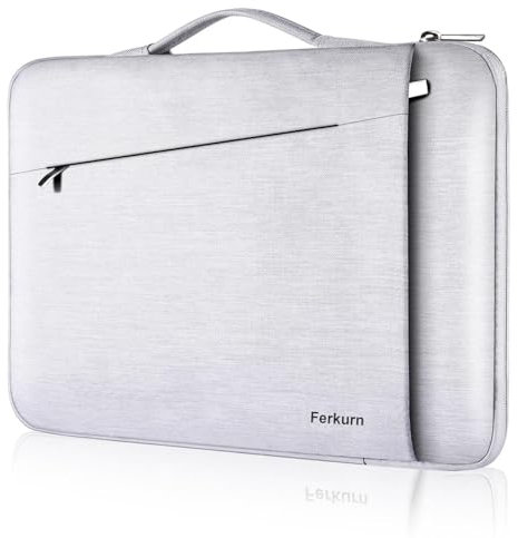 Ferkurn Laptop Case Sleeve Cover Chromebook Case Compatible with Macbook Air/Pro, iPad, Surface Pro, Acer Spin, HP, Dell XPS, ASUS Vivobook, Samsung, Waterproof Laptop Bag, White, 13 13.3 inch