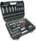Kraftwelle Jeu de 108 clés à douille professionnelles 1/2 1/4 Coffret à outils en acier CR-V Coffret à cliquet à cliquet à denture fine
