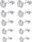 URBIUTF 5 Paar 925 Sterling Silber Ohrringe Set für Damen und Herren - Diamant Ohrstecker 3, 4, 5, 6, 8 mm - Mädchen Silber Ohrringe