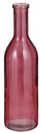 Mica Decorations Rioja Glasflasche - H50 x Ø15 cm - Recycletes Glas - Bordeaux