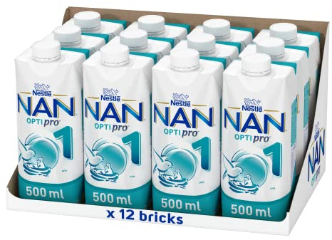 Nestlé NAN OPTIPRO 1 Líquida, Leche para lactantes, 12x500ml