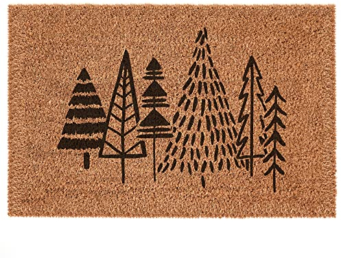 Interluxe Kokos Fußmatte - Weihnachtsbaum - Fussmatte aus Deutscher Herstellung Weihnachtsmotiv Weihnachten X-Mas Weihnachstmatte (40x60cm)
