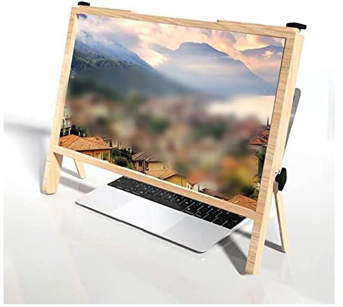 RANARA Laptop HD Amplifier Computer Screen Magnifier,Laptop Magnifier, 21-inch 3D Screen Magnifier, Computer Screen Magnifier, Tablet, Movie, Video, White