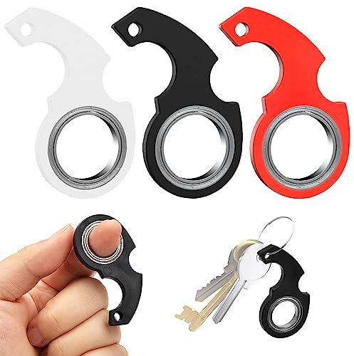 3 Stück Spinner Fidget Ring Spielzeug, Schlüssel Spinner, Schlüsselanhänger, Sensorisches Spielzeug, Spinning Schlüsselanhänger