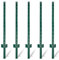 Toriexon 3Feet - 5Pack Metal Fence Post with U-Channel, Heavy Duty Steel Fence U-Post for Garden Fencing