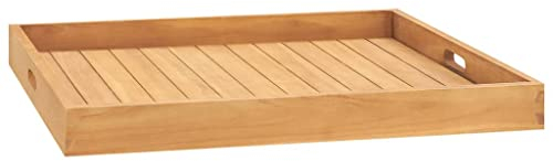 Home Furniture Bandeja para servir 70x70 cm tamaño madera maciza de teca