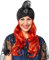 MIMIKRY Damen Turban Schwarz mit Brosche und Feder Diva 20er Jahre Wahrsagerin Hut
