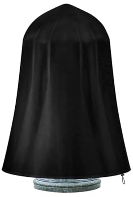 EHOTER Abdeckung für Gartenbrunnen Schutzhülle für Outdoor Garten Brunnen mit Kordelzug Staubdicht Vogeltränke Fontäne Abdeckung Wasserdicht Winddicht Schwerlast Reißfest Oxford Abdeckhaube