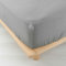 douceur d'intérieur, Drap Housse (160 x 200 cm) Angelia Gris, Gaze de Coton
