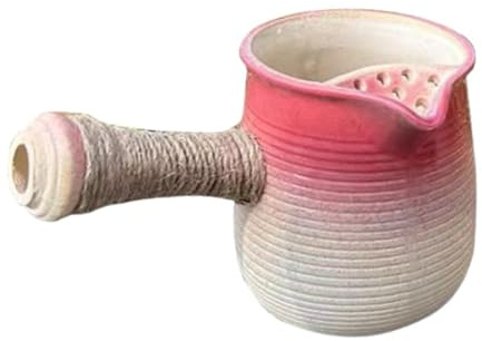 550ml Pottery Teapot with Side Handle(Pink)