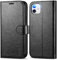 TUCCH Hülle für iPhone 11, Handyhülle TPU [Kartenfächer] [Standfunktion] Case, [RFID Blocker] [Magnet] Stoßfeste Schutzhülle, Klapphülle Kompatibel mit iPhone 11 (6,1 Zoll), Texturiert Schwarz