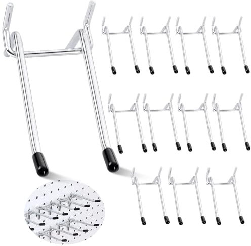 Dualshine 10 ganci per pannello forato a doppio braccio (10,2 cm)