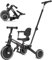 XJD 5 in 1 Dreirad, Laufrad ab 1 Jahr mit Schubstange für Kinder ab 1-4 Jahre, Laufräder Laufrad mit Abnehmbaren Pedale und Verstellbarer Sitz, Kinderdreirad, Baby Fahrrad (Schwarz)