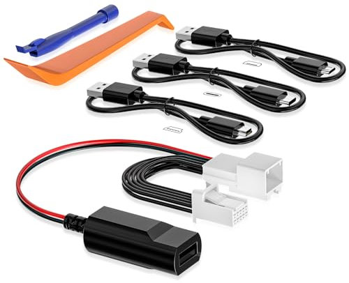 Dash Cam Power Adapter (12-pin Type A) - Compatible w Toyota Tacoma (15-23), Select Highlander, Tundra, Sienna; Honda Ridgeline and More USB Power Cord Solopen