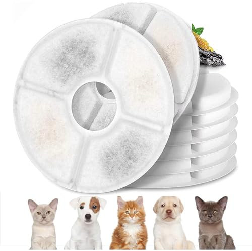 8 Pack Cat Water Fountain Filter Cat Fountain Filter,Water Fountain Filters, Filter for Cat Drinking, Replacement Filter Cartridges for Use Pet Dogs