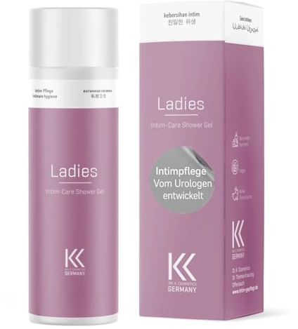 Dr. K. Cosmetics® Ladies Intim Duschgel 200 ml, Intimpflege für Frauen | Intim Seife Frauen, pH-neutral, ohne Parabene, Intimduschgel für Damen, dermatologisch getestet, urologisch entwickelt