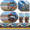 RFJYGWQM Monster Cars Truck Birthday Party Decorations & Supplies - Red, Blue, Yellow - 51pcs (10 Cups, 20 Napkins, 10x9, 7 Plates, 1 Tablecloth)