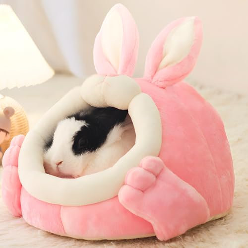 JanYoo Tapis de lit pour cochon d'Inde - Tapis de lit chaud pour cochon d'Inde - Lavable - Pour chinchillas, hérissons, furets, rats, chatons, etc. (rose, L)