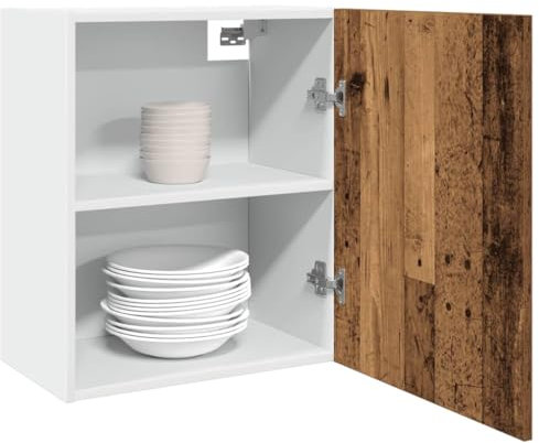 CFODOJ Schränke und Aufbewahrung, Küchenschränke, Hängeschrank, Altes Holz, 50 x 31 x 60 cm, Holzwerkstoff