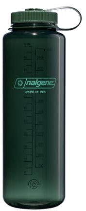 Nalgene Sustain Tritan BPA-Free Water Bottle Made with Material Derived from 50% Plastic Waste (Using ISCC Certified Mass Balance), 48 OZ, Wide Mouth, Jade