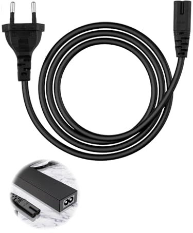 1.8m Cable de Alimentación Cable C7 Enchufe a Figura 8 Euro Conector IEC Receptor Accesorios para DVD Printer PC Monitor DVD Radio PS5 PS4 PS3 Xbox Series X S Negro