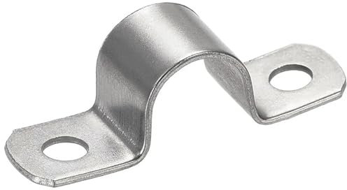 LCOUACEO Fascette Metalliche 20 mm U-Fascette Stringitubo Acciaio Inox, 25 Pezzi Fermacavi Muro Clip di Fissaggio per il Fissaggio di Cavi e Tubi