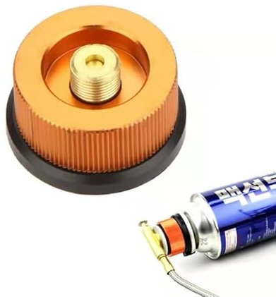 Vxiwscy Hochwertiger Gasflaschenadapter für Ventilkartuschen, Kompatibel mit Gaskartusche und Campingkocher, für Outdoor Campingkocher Brenner, Gas Ventilkartuschen Düse Adapter Robustes