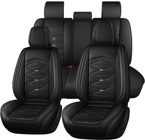 Jooexel Auto Sitzbezüge Universal passend für Volkswagen VW Polo V (6R 6C) 2011 2012 2013 2014 2015 2016 2017 2018 Schutz Set Premium Nappa Leder Sitzbezüge