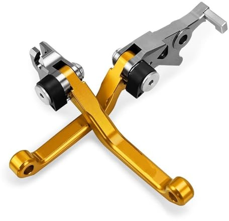 Motorrad Kupplung Bremshebel Pivot Bremse Kupplung Hebel Für CRF300L Für CRF 300L Für CRF300 L 2021 2022 Motorrad Zubehör Dirt Bike Bremsen Griffe Hebel(A pair yellow)
