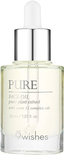 9wishes, Pure Face Oil – Lightweight Hydrating Multi Oil with Super 12 Complex Oils for Face, Nails & Hair - 30ml, Premium Korean Skincare