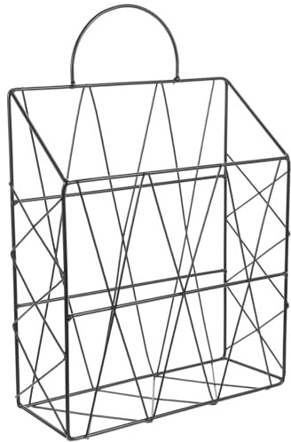 BESTonZON Portariviste da Parete in Ferro Nero Scaffale Libreria Resistente All’Usura Grande Capacità Organizzatore di Libri per Ufficio Soggiorno e Casa