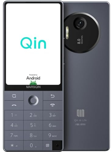 QIN Smartphone Android14 F25 4G sbloccato telefono cellulare, 6+128GB/2MP+8MP fotocamera, doppia scheda SIM telefoni Android con Whatsapp per affari, famiglia