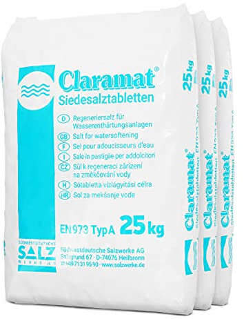 Claramat Siedesalz Tabletten 75kg Regeneriersalz Poolsalz Salzanlage Chlor Salz