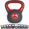 MSPORTS Kettlebell 2 – 20 kg inkl. Übungsposter Kugelhantel (14 Kg - Rot)