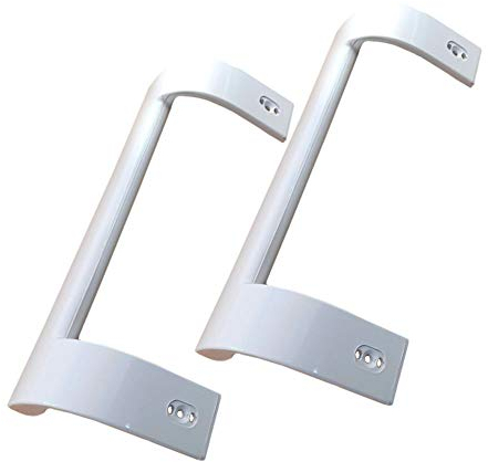 ELECTROTODO Lot de 2 poignées de rechange pour réfrigérateur Beko Saivod - Blanc -