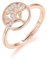 Philip Jones Anello albero della vita in oro rosa creato con cristalli austriaci, oro, Oro