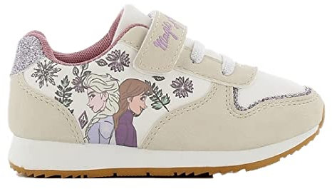 Leomil Frozen ELSA Schuhe ELSA Turnschuhe Mädchen 27, Ideal for Schule und Freizeit, Beige
