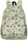 ECO CHIC Sac à dos pliable léger | Sac à dos durable résistant à l'eau | Se replie dans une pochette pour le rangement (Mouton mignon Vert)