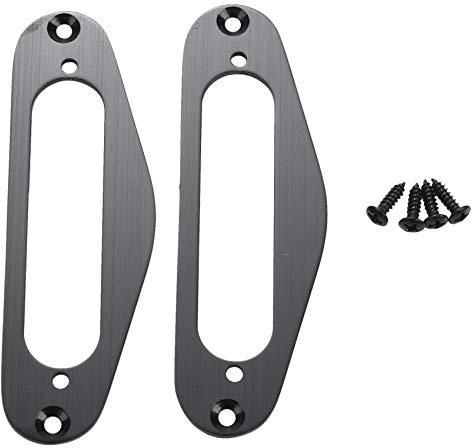 2 Pcs Guitar Mounting Single Coil Metal Flat Humbucker for TL Style Electric Guitars(Black)