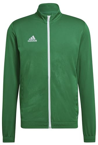 adidas Uomo Entrada 22 Track Jacket, Team Green / White, M Tall