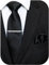 JEMYGINS Ensemble Cravate Homme en Satin Multicolore avec Pinces à Cravate et Carré de Poche Assortis Noir 2